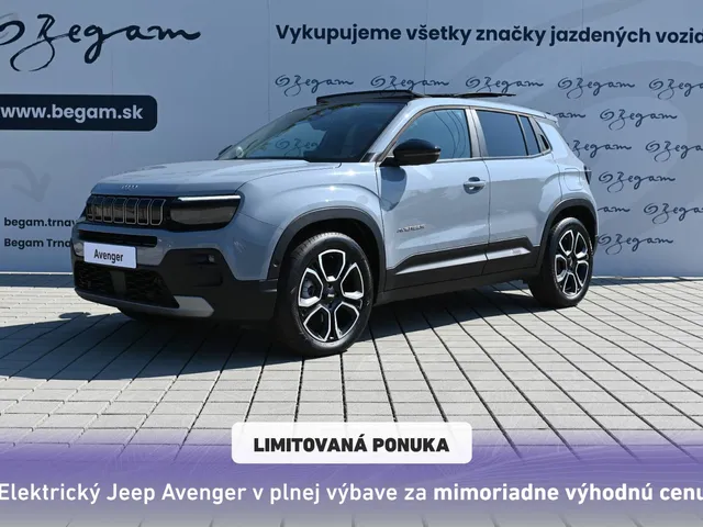 Osobné vozidlá - Jeep Avenger Elektro 54 kWh SUMMIT + Jeep Avenger - 2025, Automatická bezstupňová
